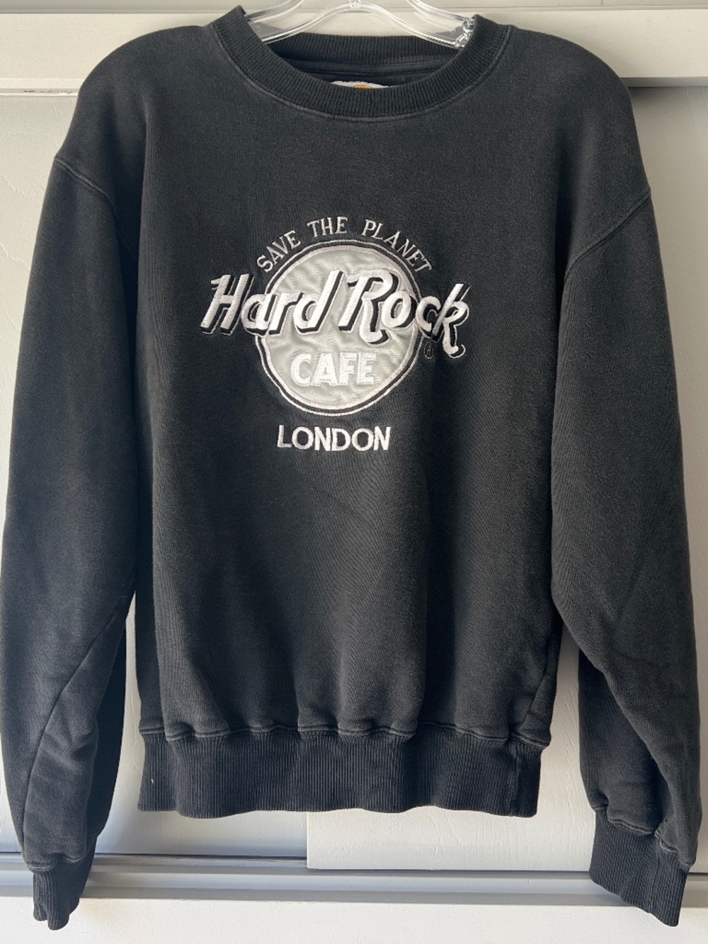 Vintage 90s Hard Rock Cafe London Save the Planet Crewneck Sweatshirt S